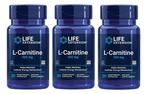 3 L-carnitine 500 Mg X 30 Caps - Unidad a $114000