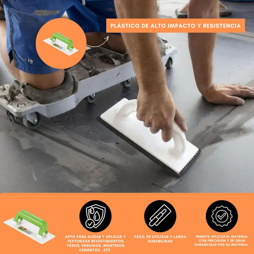 Llana Plastica Revestimiento Yeso Flexible Condor 12x30 Cm