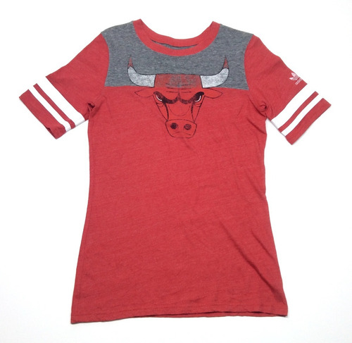 Remera Manga Corta adidas Chicago Bulls Mujer Talle M