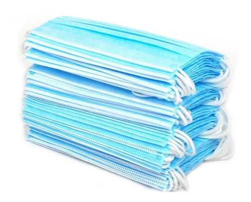 Imagem 4 de 8 de Mascara Facial Descartável Tnt Tripla Proteção 50 Unidades