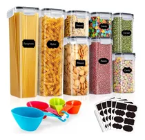 Comprar Juego X8 Recipientes Organizador Contenedor Tarros Con Tapa