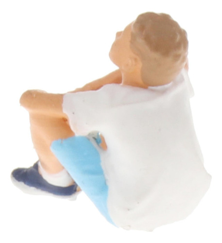 Figuras De Estar Sentado En Cuclillas 1:64 Chico Blanco