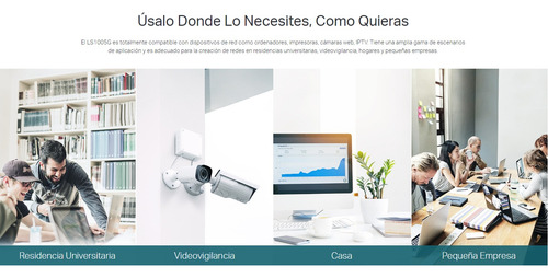 Switch Tp-link 5 Puertos Ls1005g 10/100/1000 Mpbs