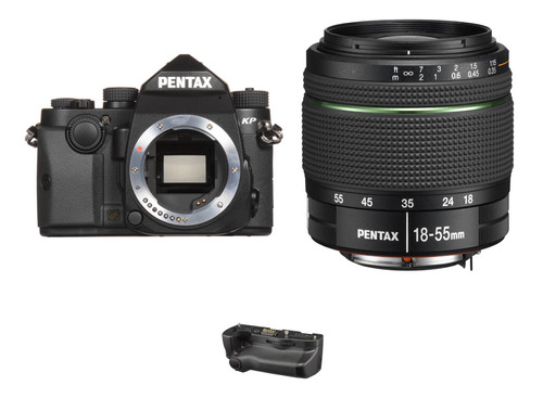 Pentax Kp Dslr Camara Con 18-55mm Lens And Battery Grip Kit