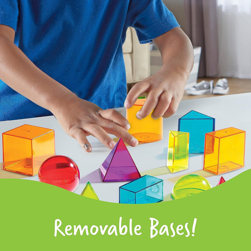 View-thru Geometric Solids, Geometry Helper, 14 Piezas,...