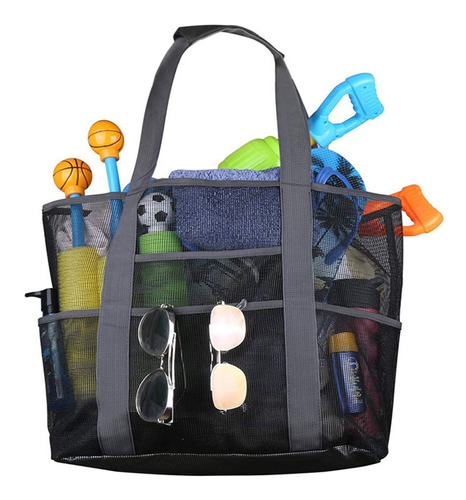 Bolsa De Playa Plegable Con Muchos Bolsillos Para Playa Fami