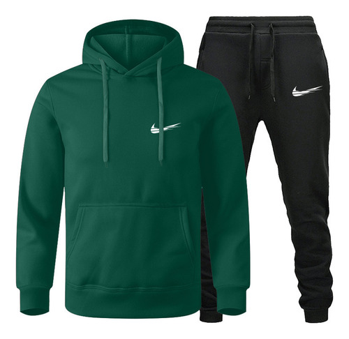 Sudadera Con Capucha Con Forro Polar Para Hombre, Casual De