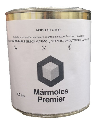 Pulimento Acido Oxalico Pisos, Marmol, Granito Metal Terrazo
