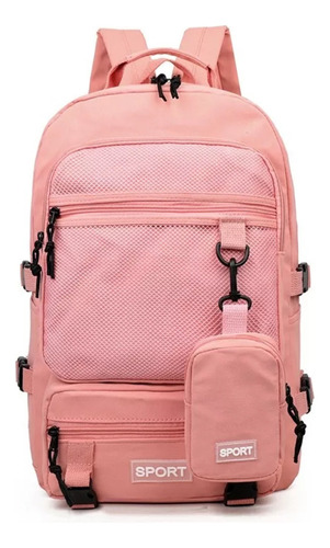 Mochila escolar Wesion Mochila para Laptop W3612ON color rosa diseño lisa 30L