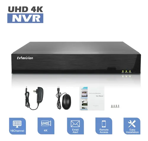 Evtevision 16ch Nvr De Alta Resolucion 5mp