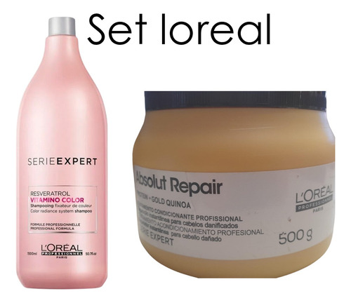 L'oréal Kit Hidratación Shampoo 1.5l+ Mascarilla Reparadora