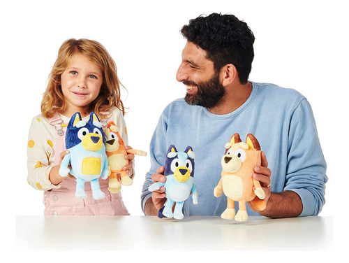 Bluey Heeler Family Family Plush Set 4 Plush 7-8 Figuras | A