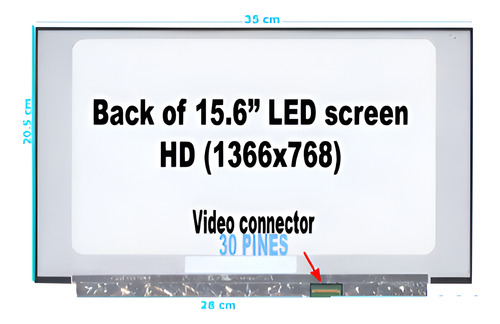 Pantalla Portatil 15.6 Led Ips Slim 30 Pines Sin Soportes