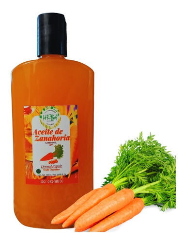 Aceite De Zanahoria Organico Heba 500 Ml Bronceador