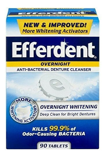 Efferdent Pm Overnight Anti-bacterial Denture Cleanser T