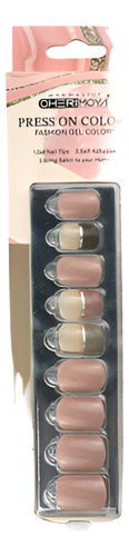 Press On Tips Autoadhesivo Cuadradas Cherimoya 30u Zh001 Zh001