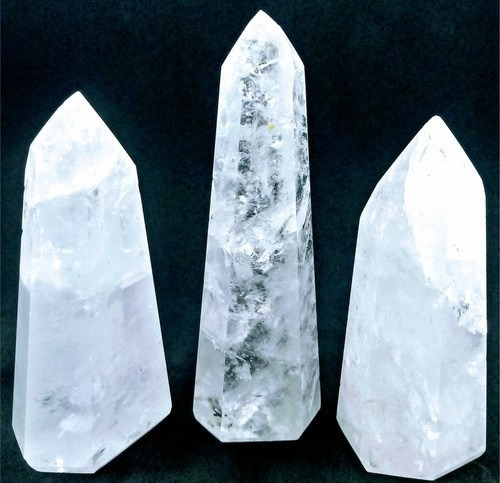 Ponta De Cristal Pedra Quartzo Natural Polida Harmonia E Paz