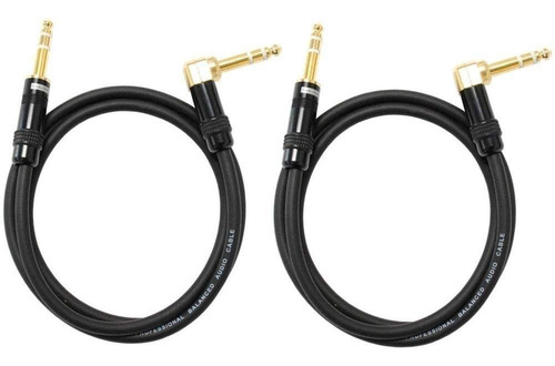 2 Cables De Conexion Trs 1/4  Recto A Trs 1/4  M/m | C26006