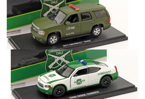 Pack Carabineros Tahoe Y Charger Escala Grande 1:43