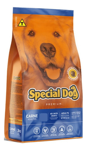  Special Dog premium alimento para cão adulto todos os tamanhos sabor carne em sacola de 10.1kg