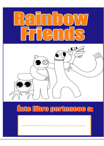 Pdf Imprimible Para Colorear: Rainbow Friends 