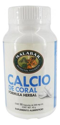 Greenside Malabar Calcio De Coral 90 Cápsulas Sabor Sin Sabor