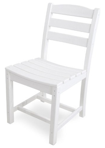 Td100wh La Casa Café Silla De Comedor Lado, Blanco.