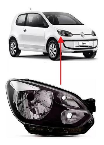 Optica Volkswagen Up 2014 2015 2016 Vira Negra Derecha