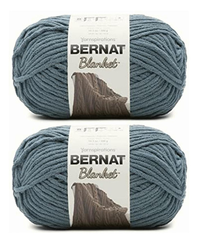 Bernat Blanket Stormy Green Yarn Paquete De 2 300 G/10.5 Oz