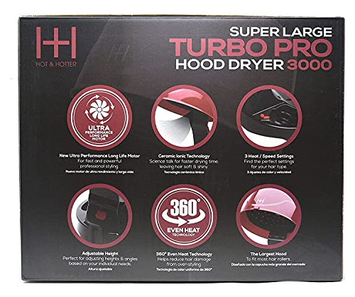 Annie Hot & Hotter Super Large Turbo Pro Hood Dryer 3000 Ult