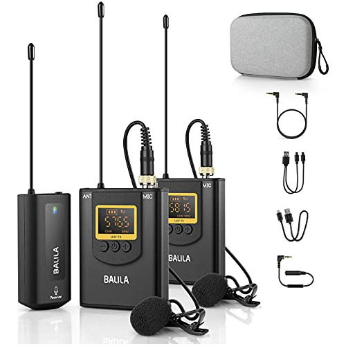 Sistema De Microfono Lavalier Inalambrico Balila Uhf Micrr