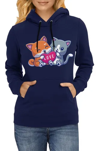 Moletom Feminino Gato Gatinho Love Blusa De Frio Parcelamento
