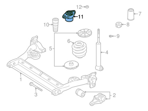 Base Amortiguador Vw Passat 1995-2008 8e0513353b