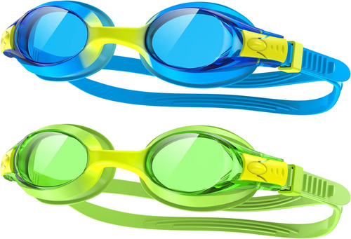 Lentes De Natación Unisex Findway Azul Y Verde X2u