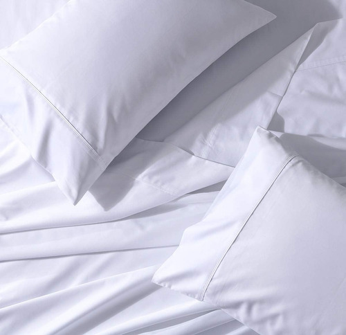 Fundas De Almohada Estándar De Color Blanco Liso, Juego De 2