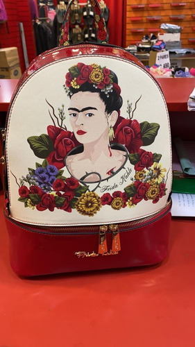 Mochila C/ Monedero Frida Kahlo Fl930l Red