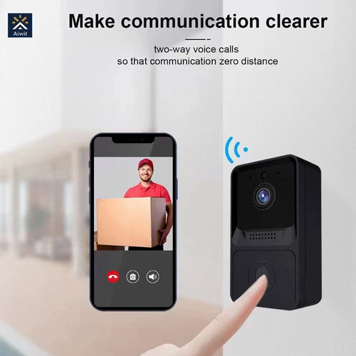 Imagen 9 de 10 de Timbre De Casa Inteligente Inalámbrico Wifi Con Cámara