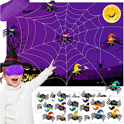 Halloween Pin The Tail Game Pin The Spider On The Web G...