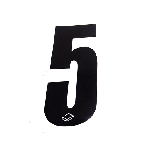 Números  5  Negro Para Motocicleta (paquete 10 Pzas)