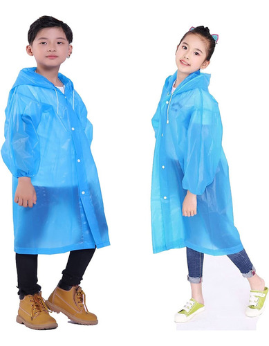 Impermeable Para Niños, [2 Unidades] Abrigos De Lluvia N [u]