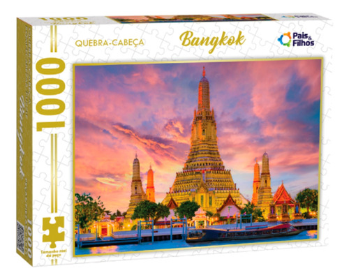 Quebra Cabeça Bangkok 1000 Peças Jogo Raciocínio Pais&filhos