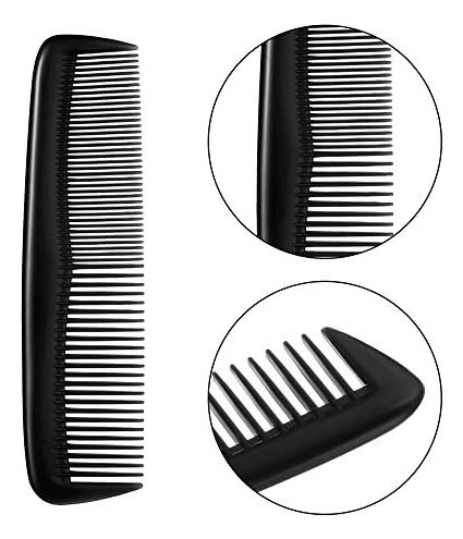 Juego De Peines Para El Cabello De 12 Piezas, Bolsillo Para