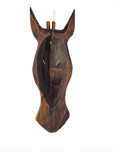 Adorno Mascaras De Jirafas O Cebras Madera Artesania 50 Cms