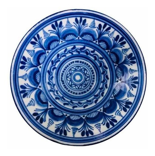 Plato Decorativo Azul Cobalto Toledo España 28,5 Cm Diámetro