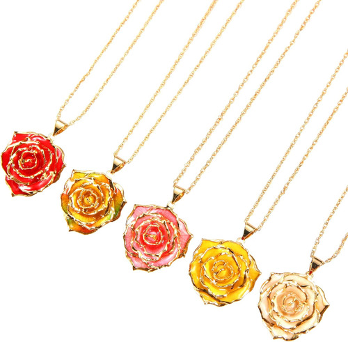 Collar Aliverose Oro Rosa Real Chapado Regalos Mujer
