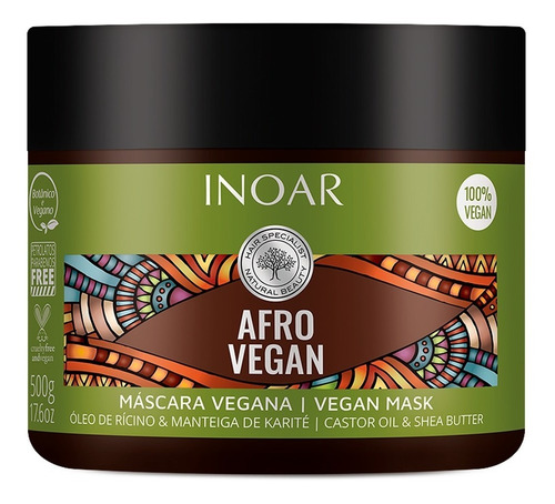 Imagem 4 de 4 de Shampoo + Condicionador 300ml + Máscara Inoar Afro Vegan