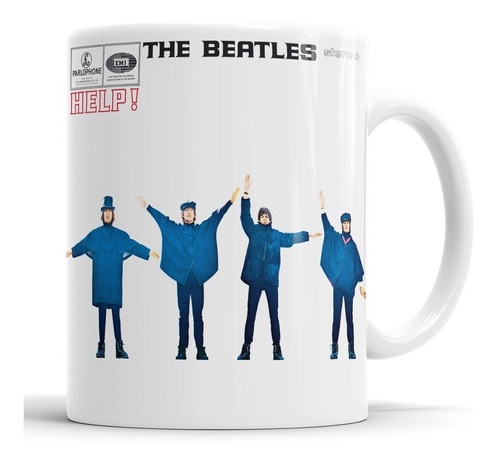 Taza The Beatles - Help - Tapa - Cerámica Importada