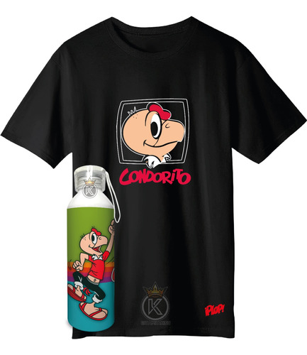 Polera Condorito + Botella En Aluminio 750ml - Estampaking