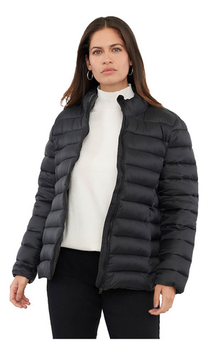 Parka Mujer Básica Negro Corona