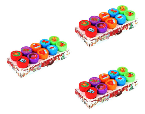 30 Sellos Navideños Surtidos Para Fiestas, Sellos Estilo C